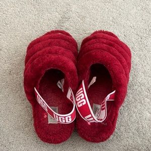UGG slippers in red